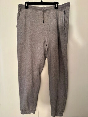 Patagonia Mahnya Fleece Jogger Pants Heathered Grey Size XL French Terry